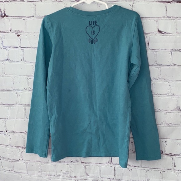 🌸Life Is Good Long Skeeve Tee Size 5/6 - Picture 4 of 5